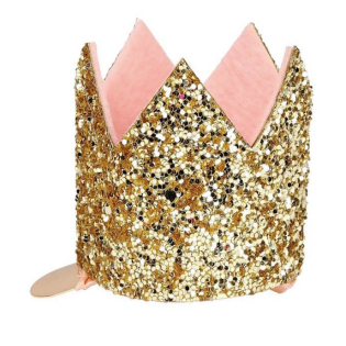 MeriMeri 메리메리 - Mini Glittered Crown Hair Clip (왕관 헤어핀)