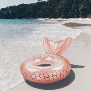 SUNNYLIFE 2021 / Luxe Pool Ring Mermaid Gold / 성인용 핑크골드 머메이드 링튜브