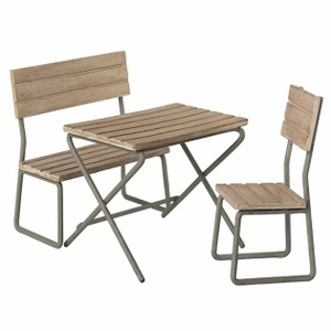 메일레그 MAILEG / Garden Set, Table with Chair and Bench (가든세트 = 테이블 + 체어 + 벤치)