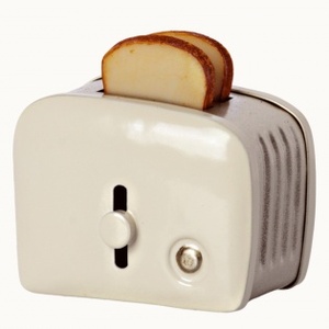 메일레그 MAILEG / Miniature toaster &amp; bread - Off white / 토스터 &amp; 빵 세트 (화이트컬러) / 메일레그 인형소품